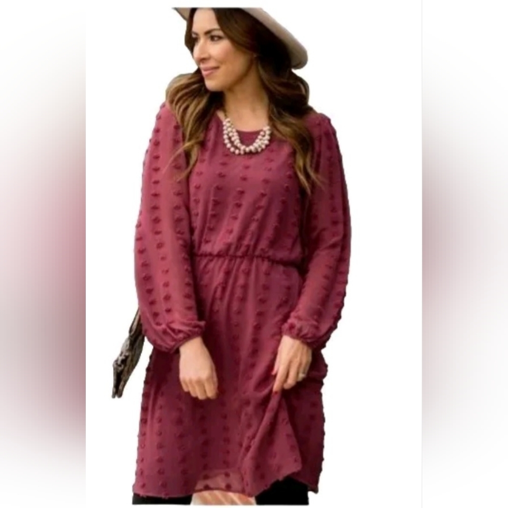 Elegant Plum Midi Dress